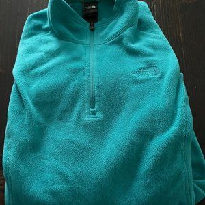 Pre-Owned Women's North Face 1/4 Sweater Green SM